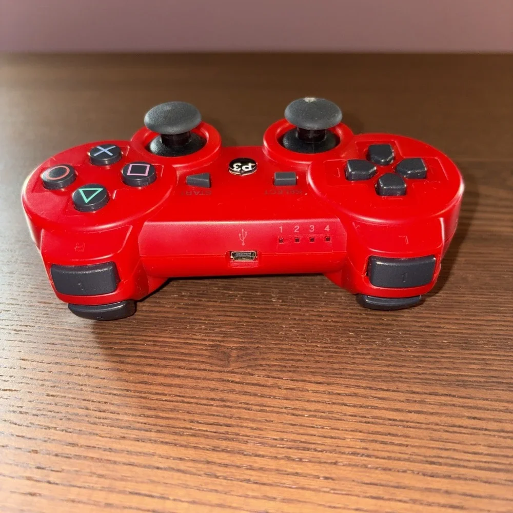 Sony PlayStation PS3 Red DualShock 3‎ Controller CECHZC2U A1 Wireless OEM TESTED